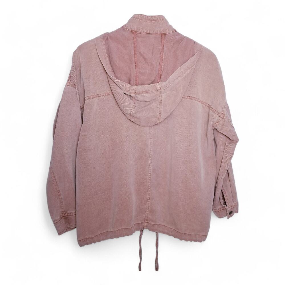 LUCKY BRAND Utility Anorak Jacket Linen Lyocell Blend in Blush - Size XS - Picture 5 of 8
